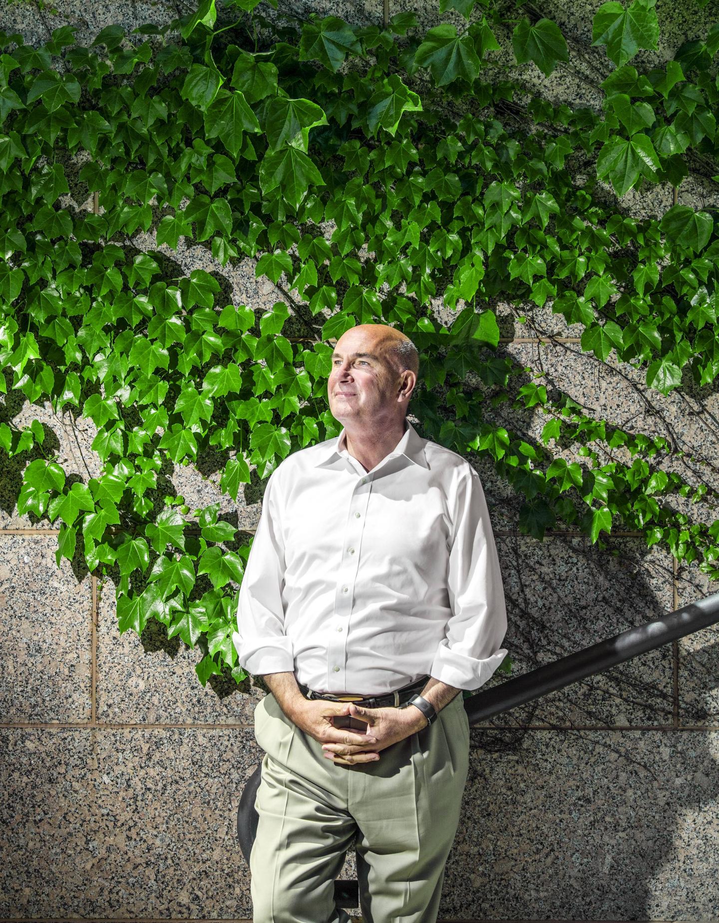 Monsanto Chairman and Chief Executive Officer Hugh Grant was photographed at the company's headquarters in Creve Coeur, Mo., on Thursday, May 5, 2016. Photo by Ryan Donnell