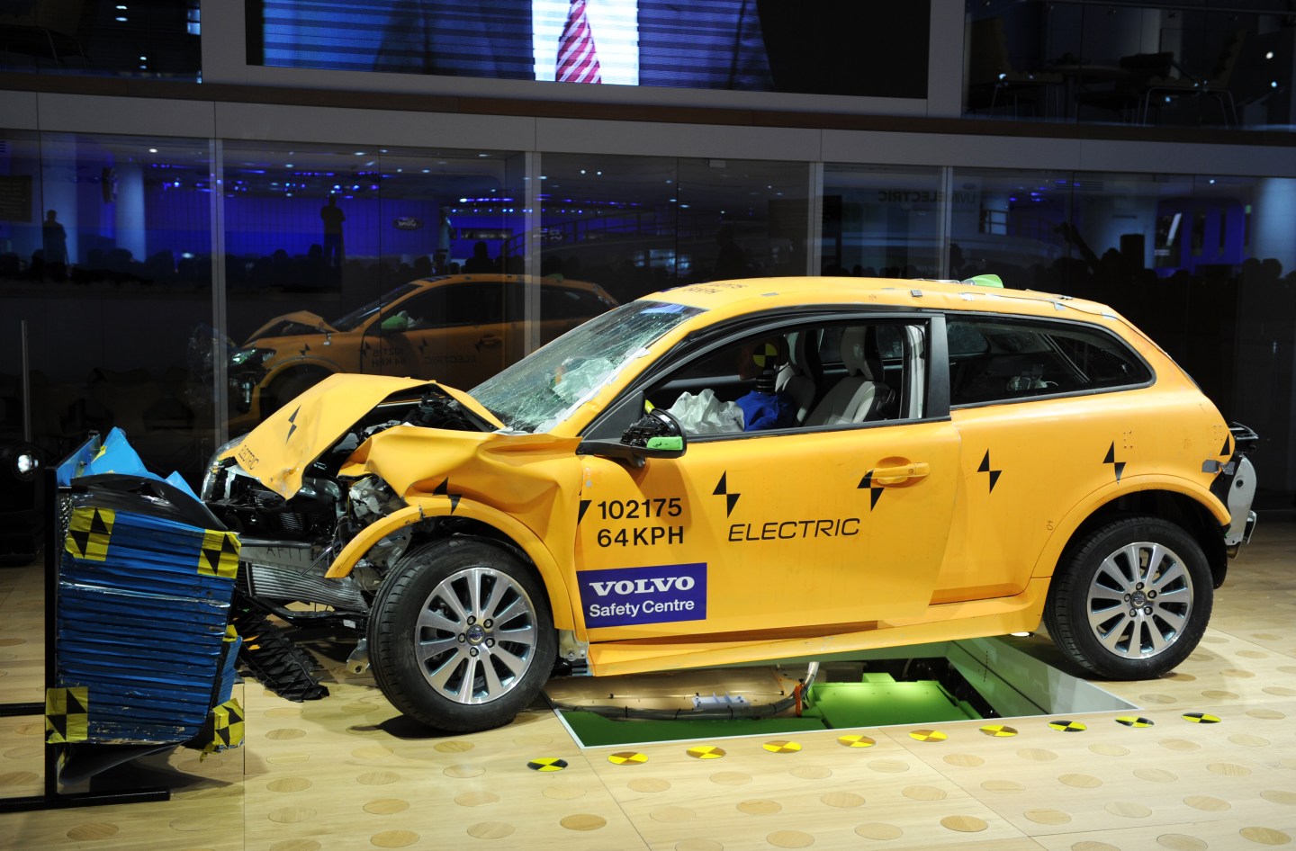 Volvo displayed an electric C30 sedan th