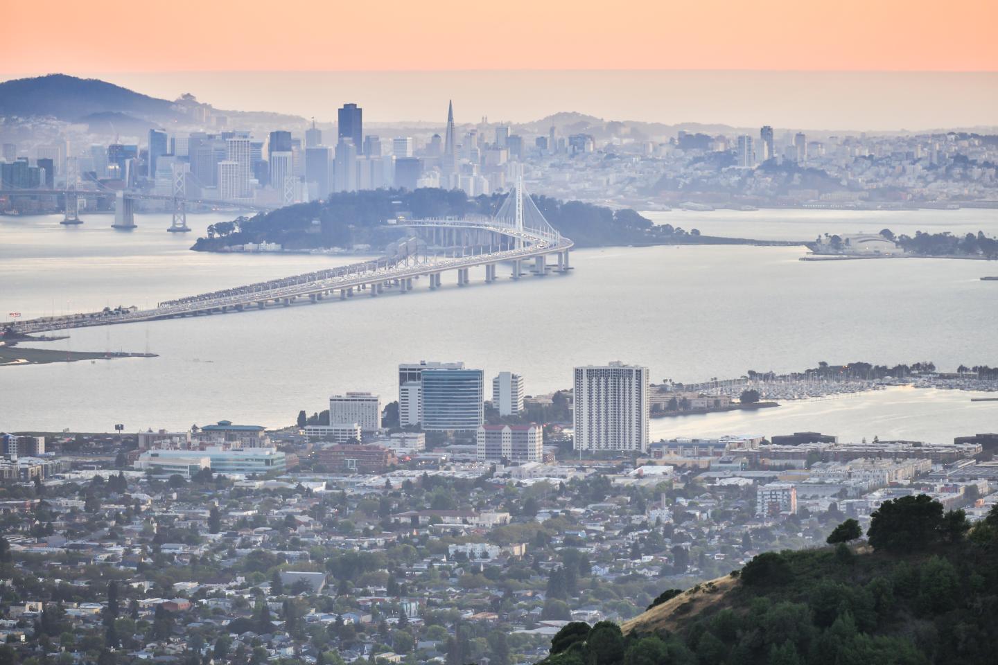 Sunset over San Francisco, as seen from Berkeley Hills