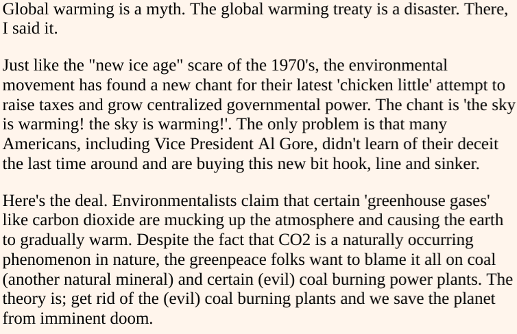 pence climate change