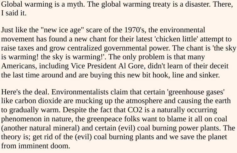 pence climate change