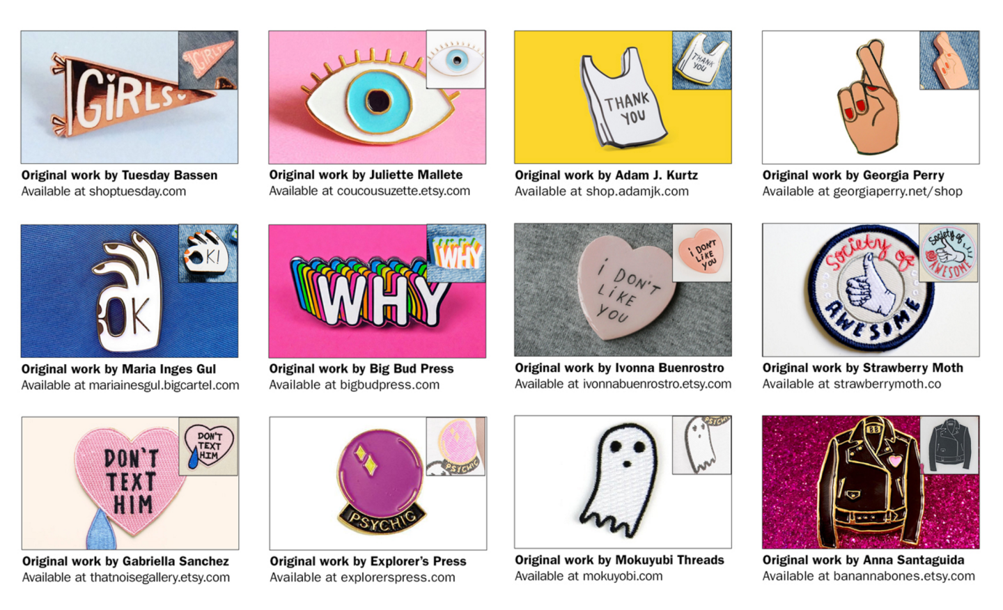 Graphic comparing Zara's designs to those of indie artists.