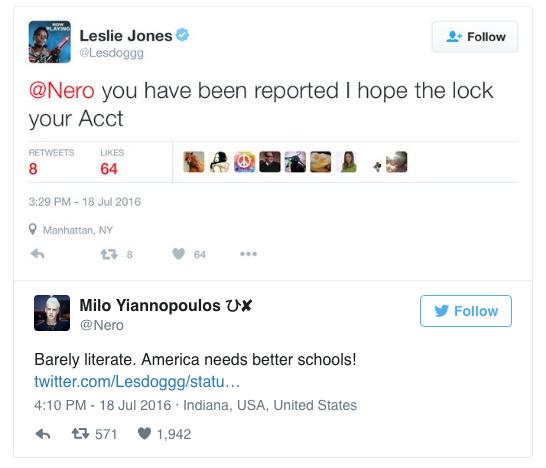 Milo Leslie Jones tweet