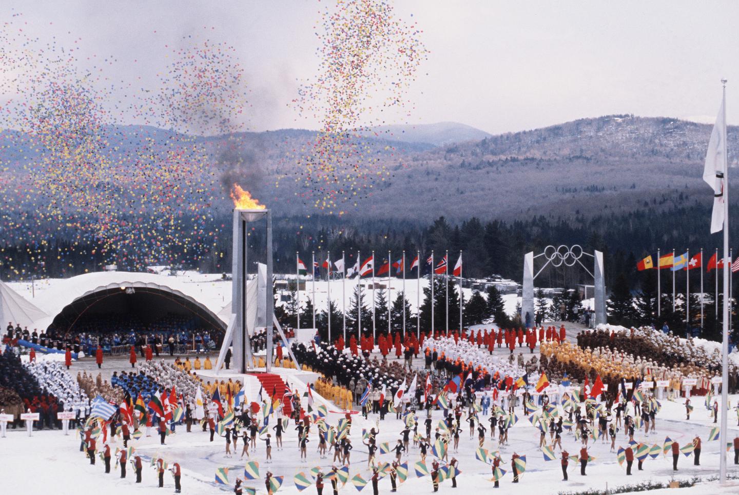 Spectators and athletes from all over th
