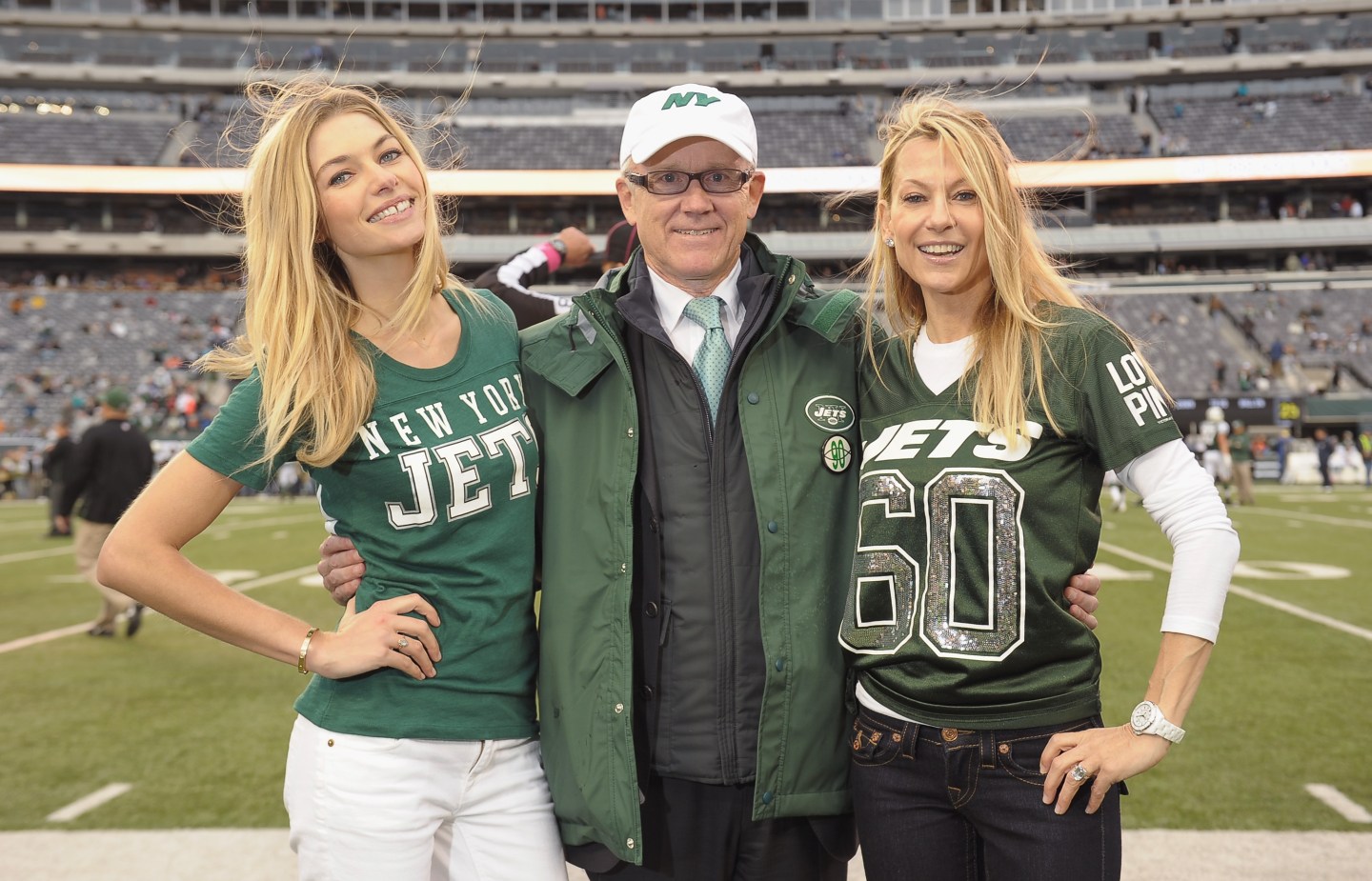 Victoria's Secret PINK Model Jessica Hart Attends The Jets Game To Celebrate The NFL Victoria's Secret PINK Collection