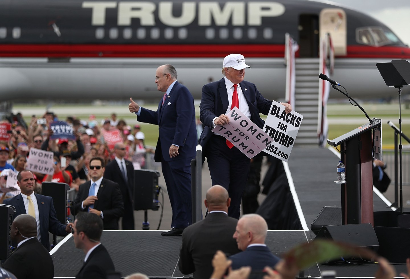 GOP Presidential Nominee Donald Trump Campaigns In Battleground State Of Florida