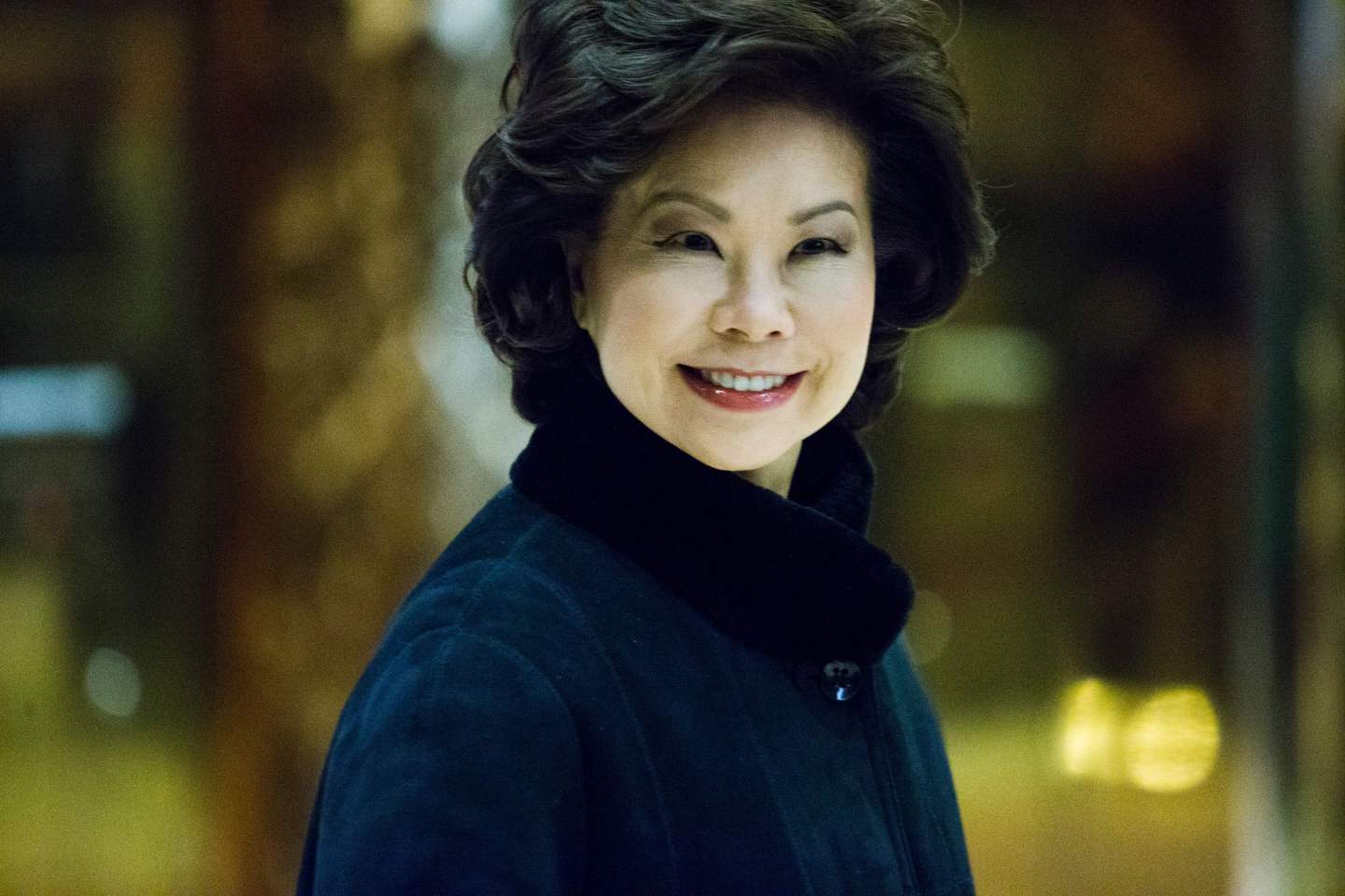 Former US Secretary of Labor Elaine Chao arrives at Trump Tower on November 21, 2016 in New York.