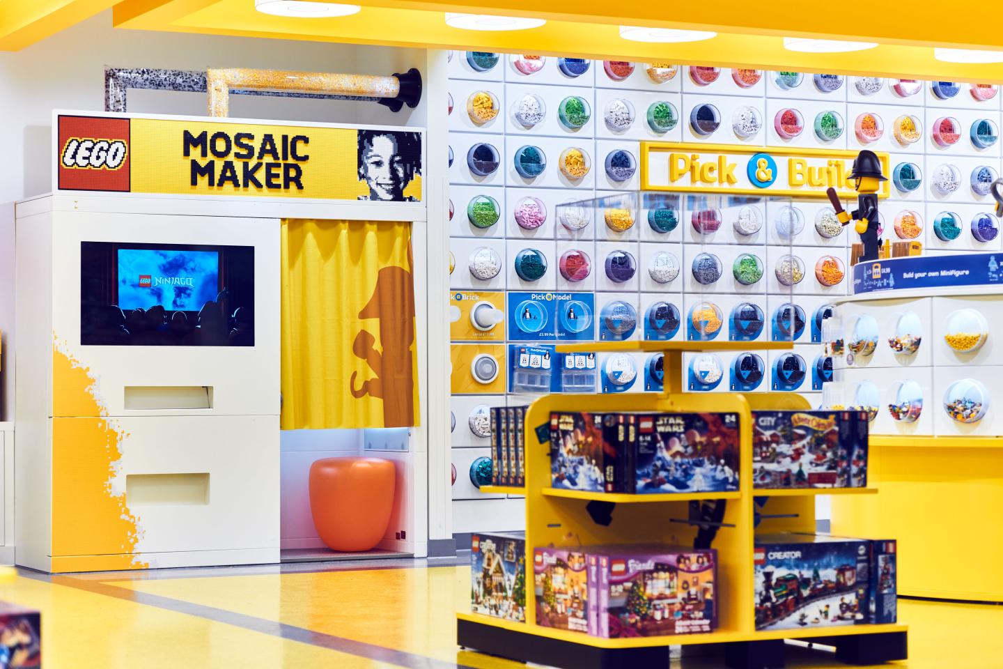 The "Mosaic Maker" in Lego's new London store. 