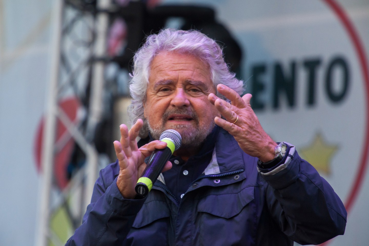 Beppe Grillo, founder of the Movimento 5 Stelle (Five Star