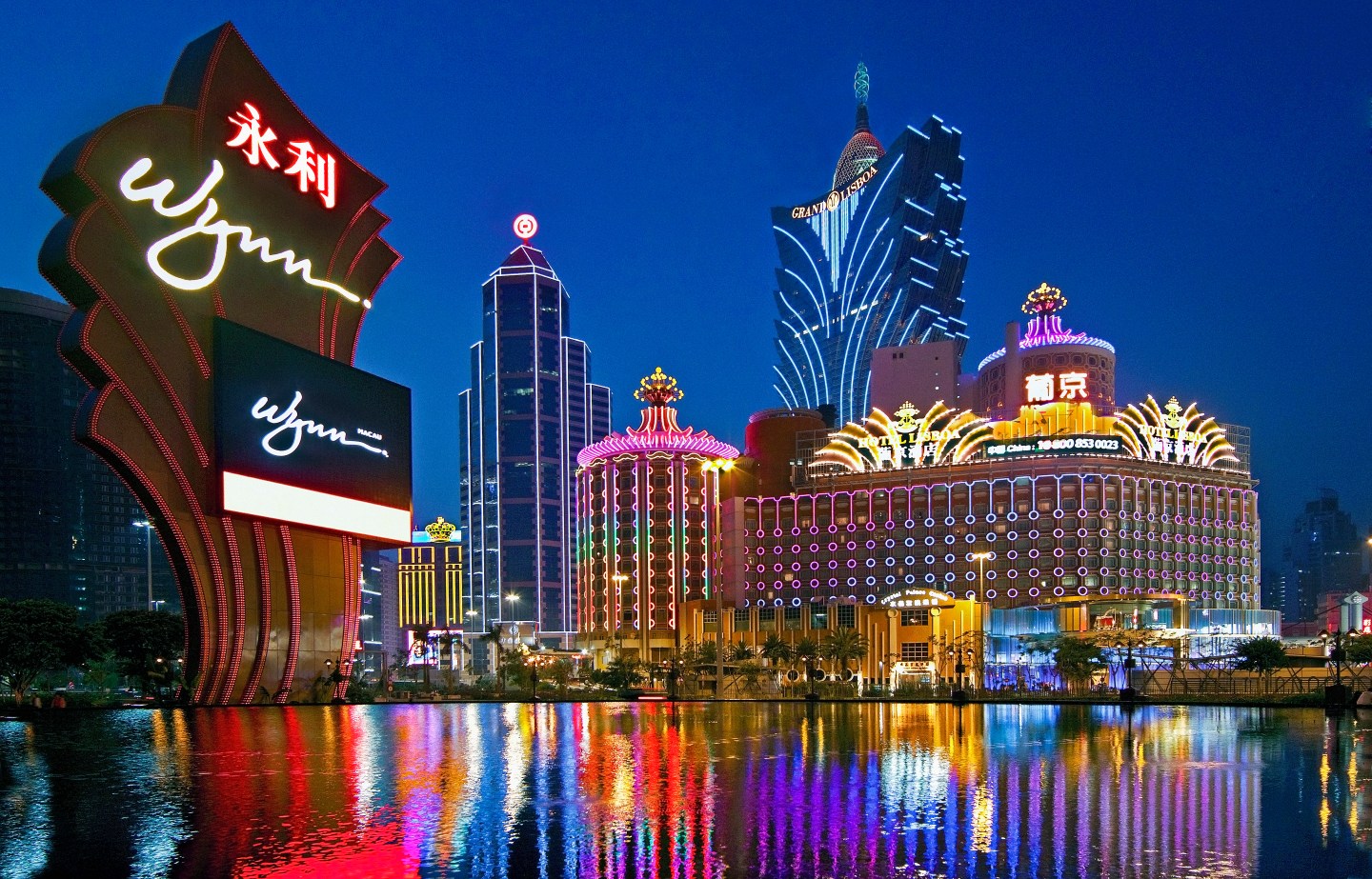Macau Casinos at Dusk