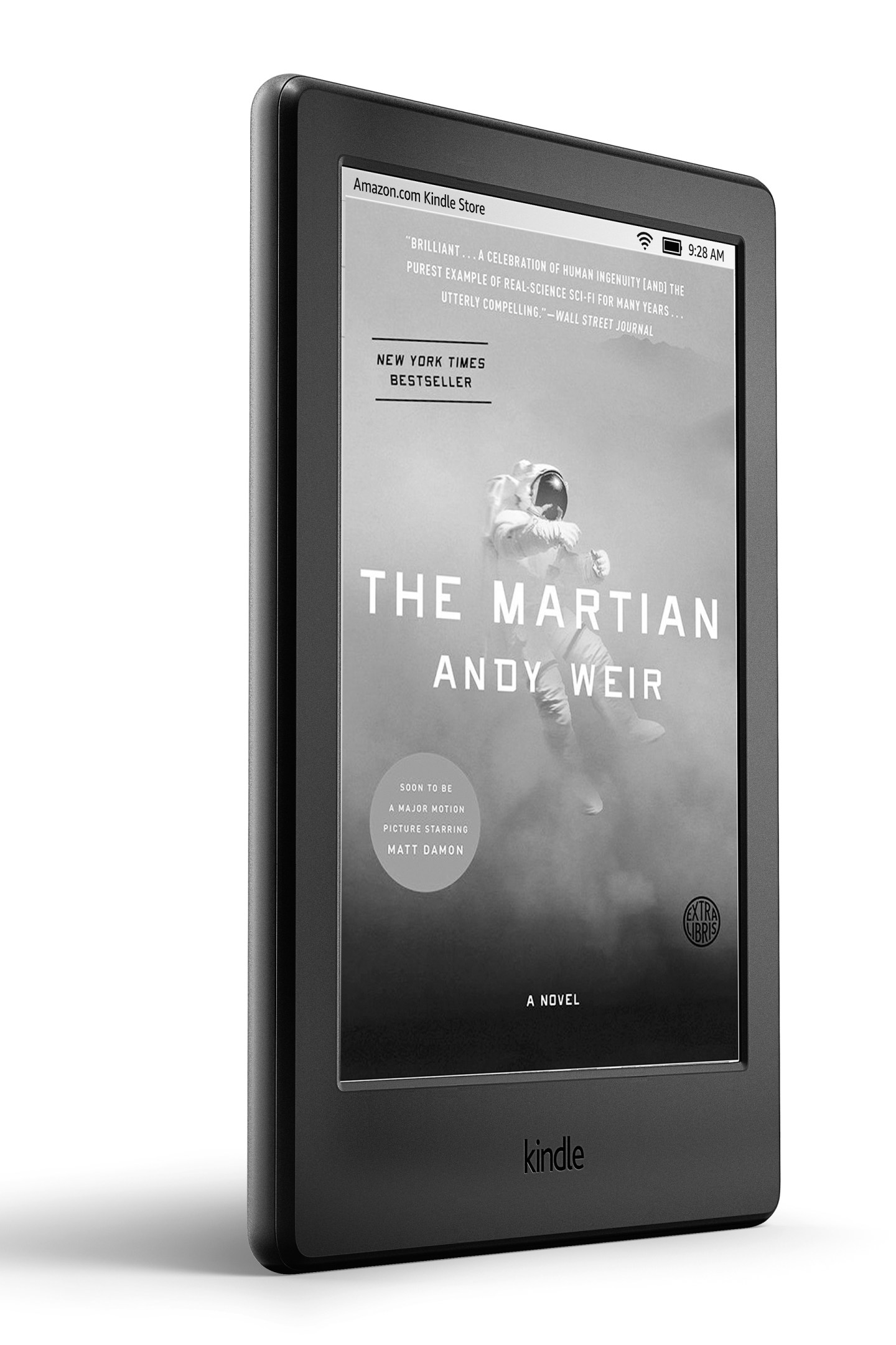 The Martian book on Kindle device.