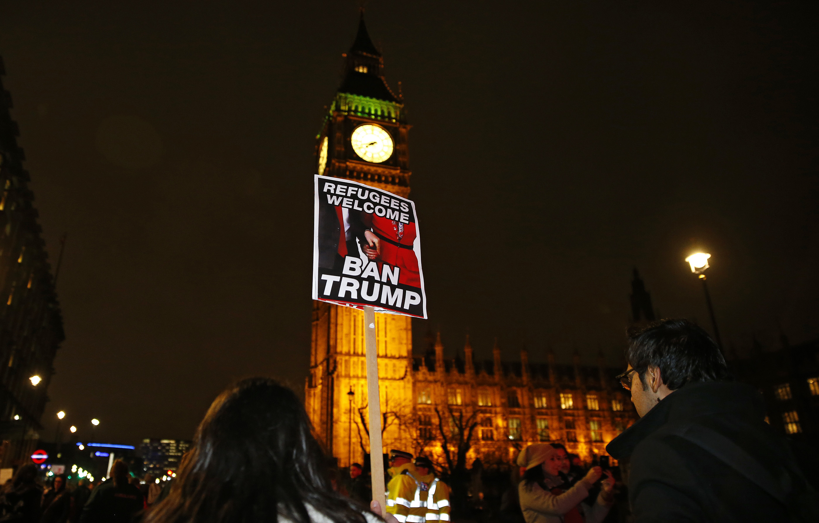 Britain Tump Travel Ban