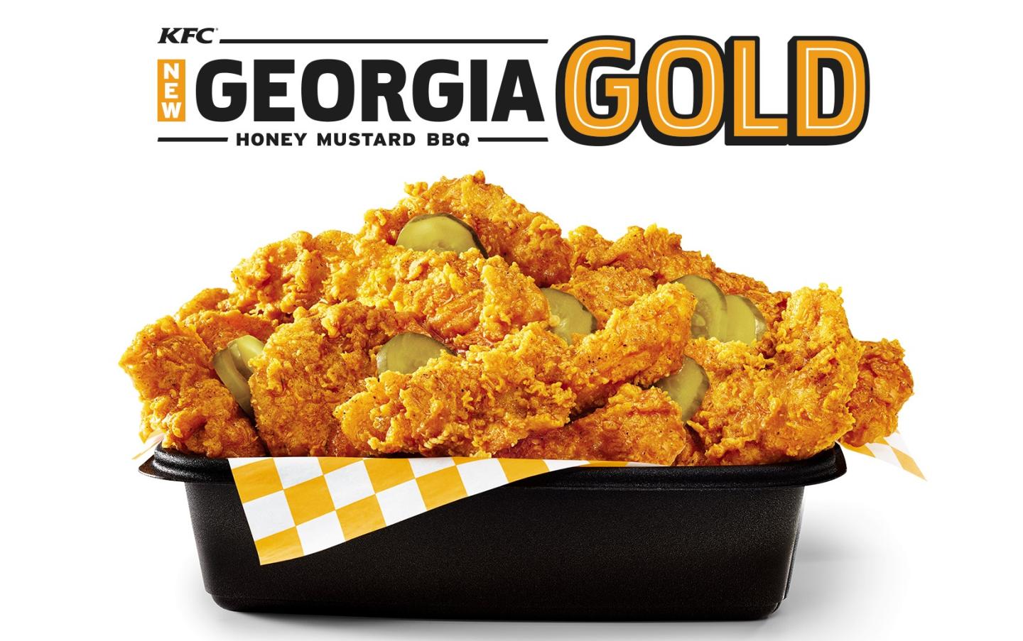 KFC's new Georgia Gold Honey Mustard BBQ Chicken.