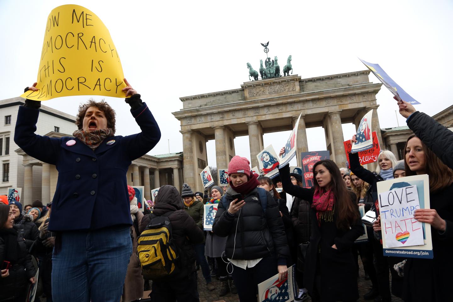 Women Demonstrate Against Trump Around the World