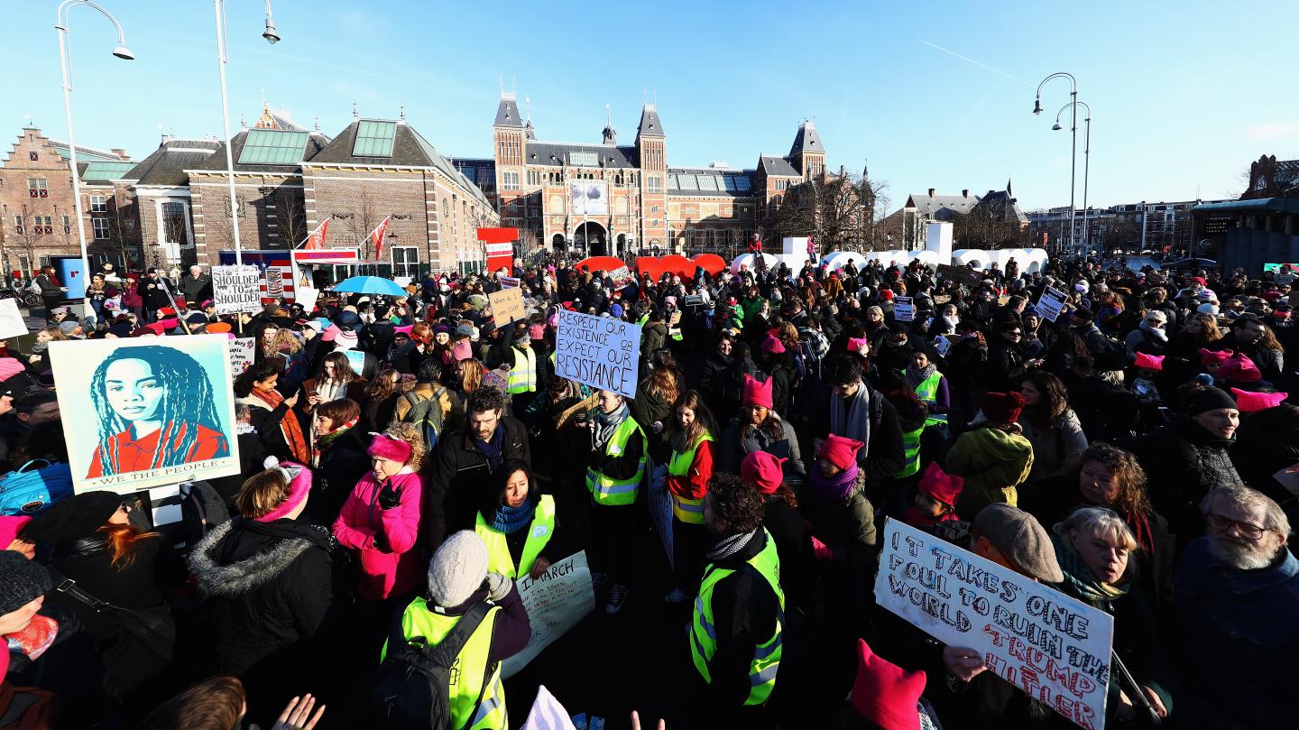 Women's March In Amsterdam