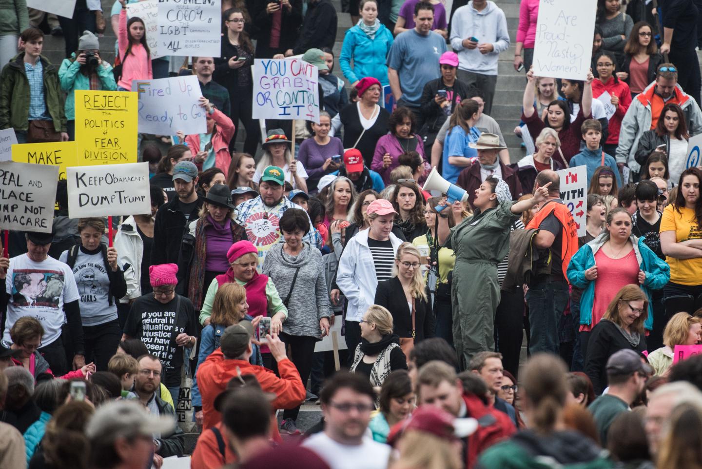 March In Defense Of Women's Rights Held In Columbia, South Carolina