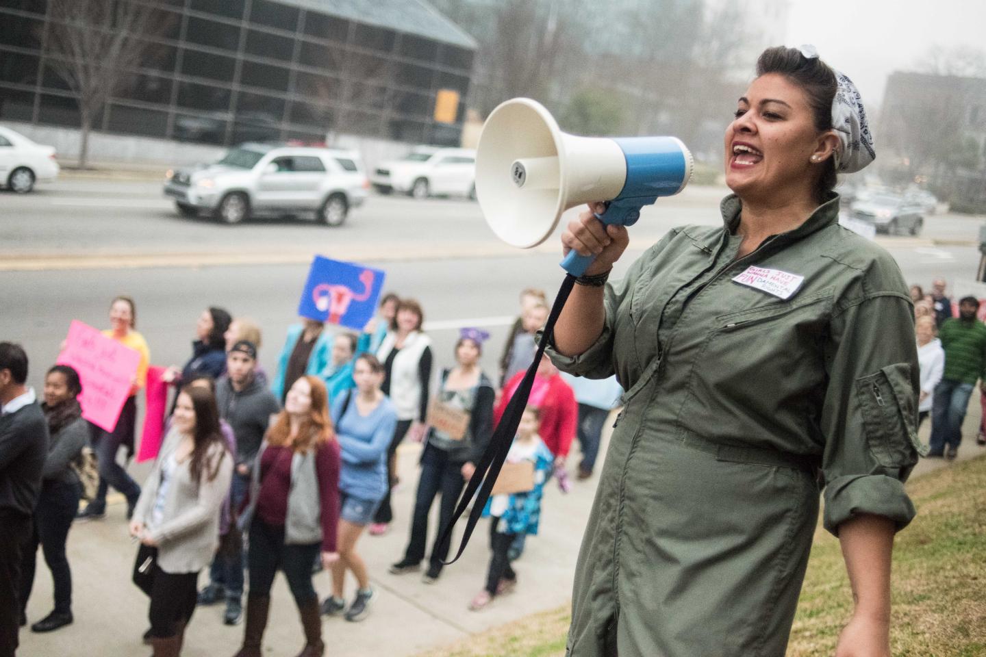 March In Defense Of Women's Rights Held In Columbia, South Carolina