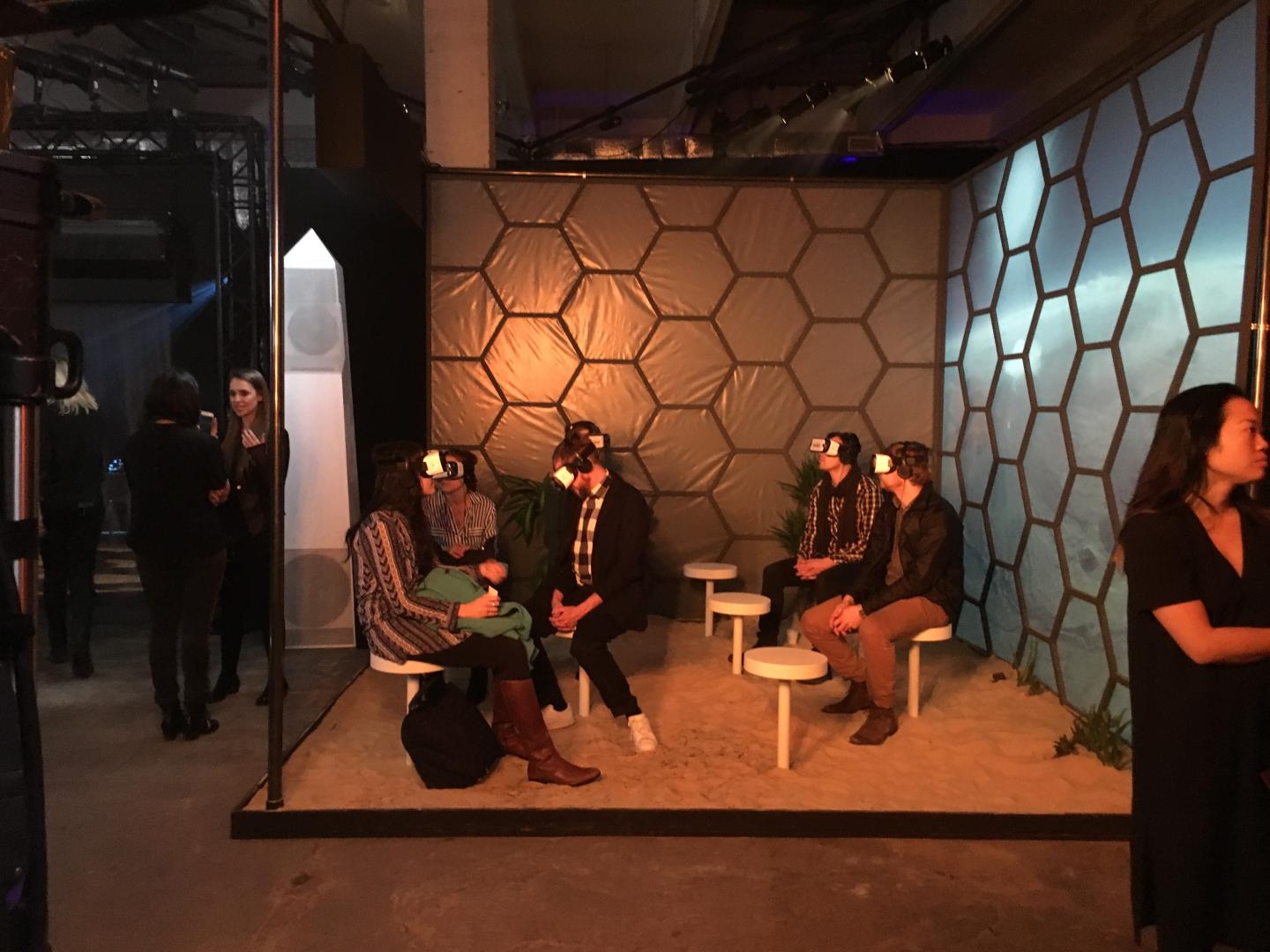 Guests at GE's virtual reality-focused event. 