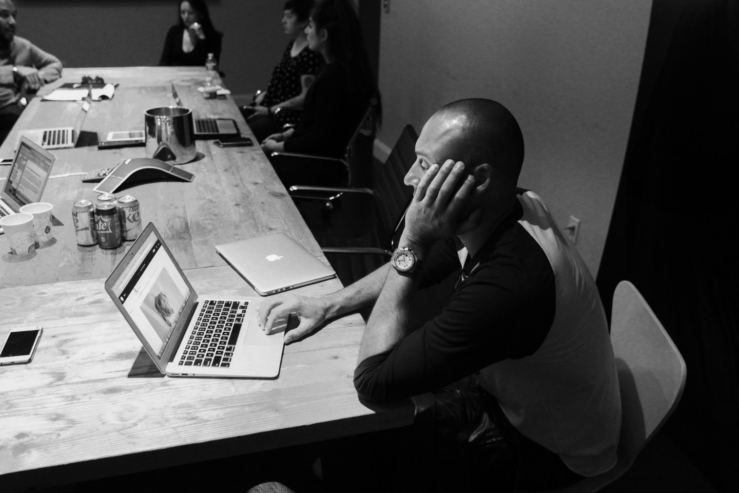 Derek Jeter works at The Players' Tribune offices in New York, NY on November 5, 2015. (Photo by Nate Gordon/The Players' Tribune)
