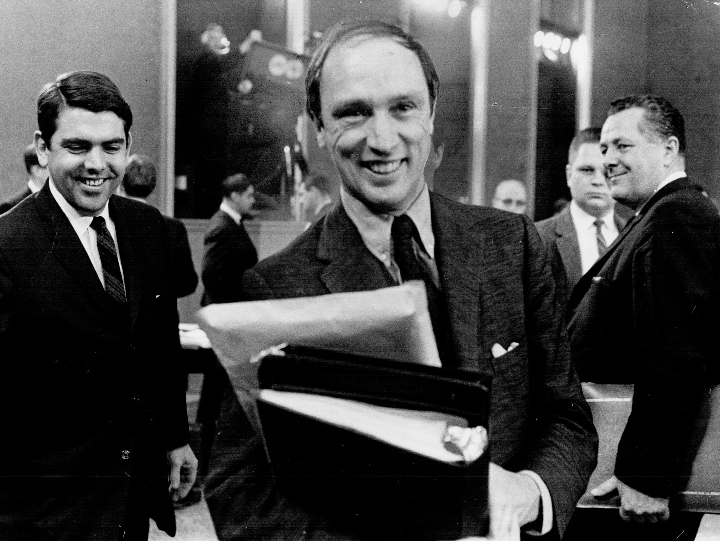 Justice minister Pierre Trudeau. He got a 'sneak preview' of provincial attitudes