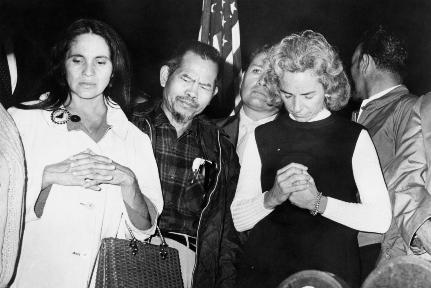 Ethel Kennedy Joins in Prayer for Cesar Chavez