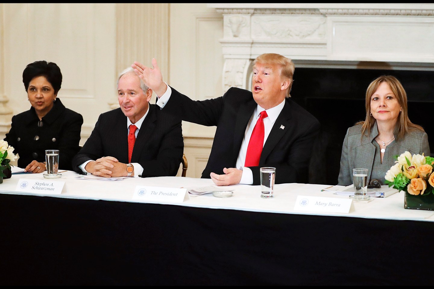 President Trump Holds Policy Forum With Business Leaders