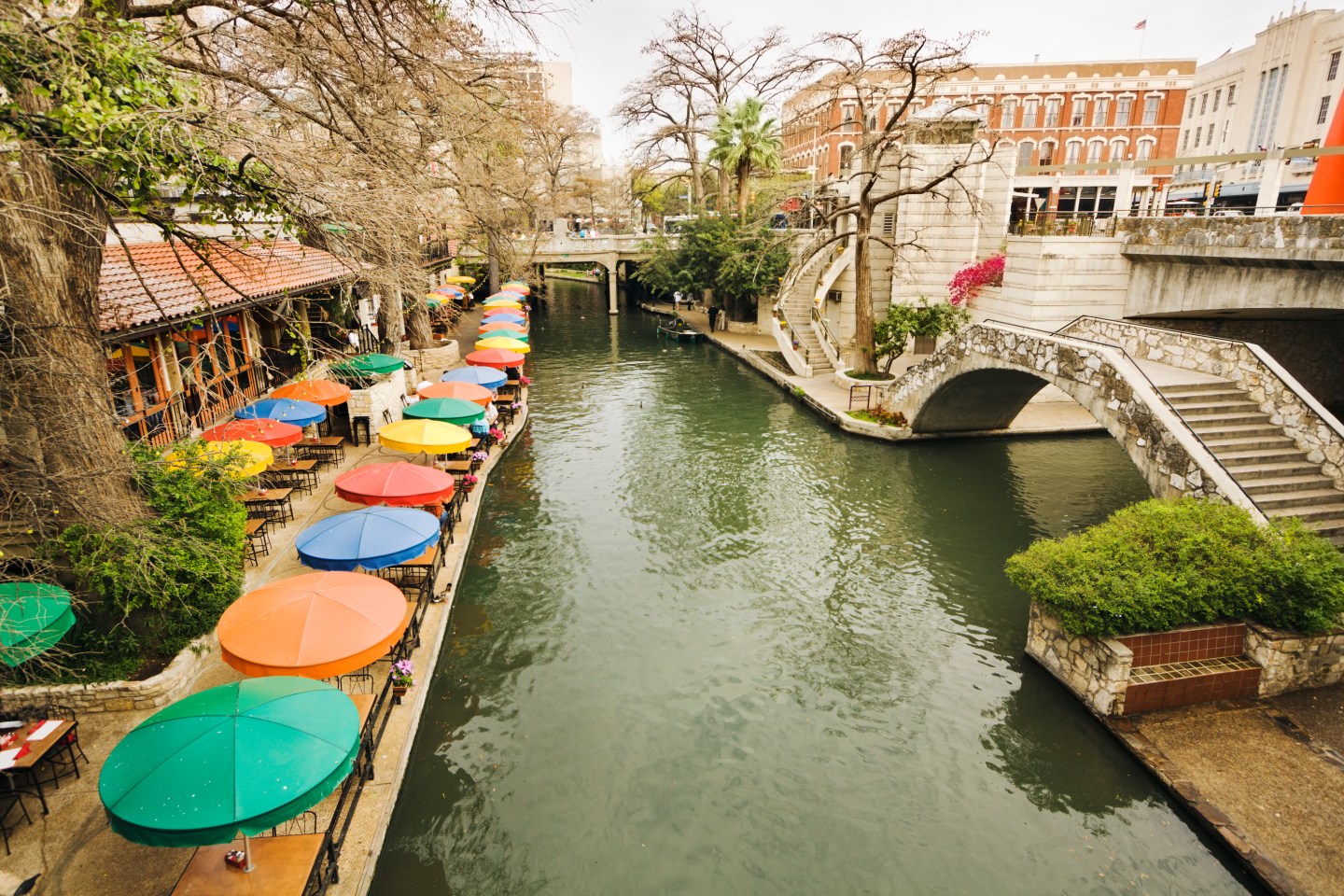 Riverwalk Downtown Tourist and Retail District of San Antonio Texas