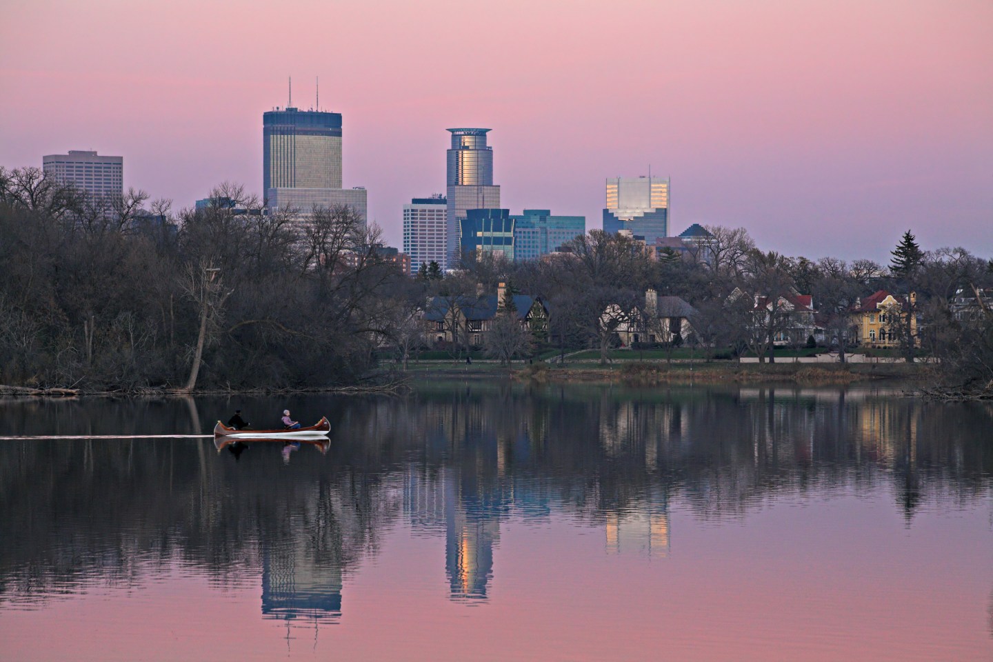 Canoeing at Sunset