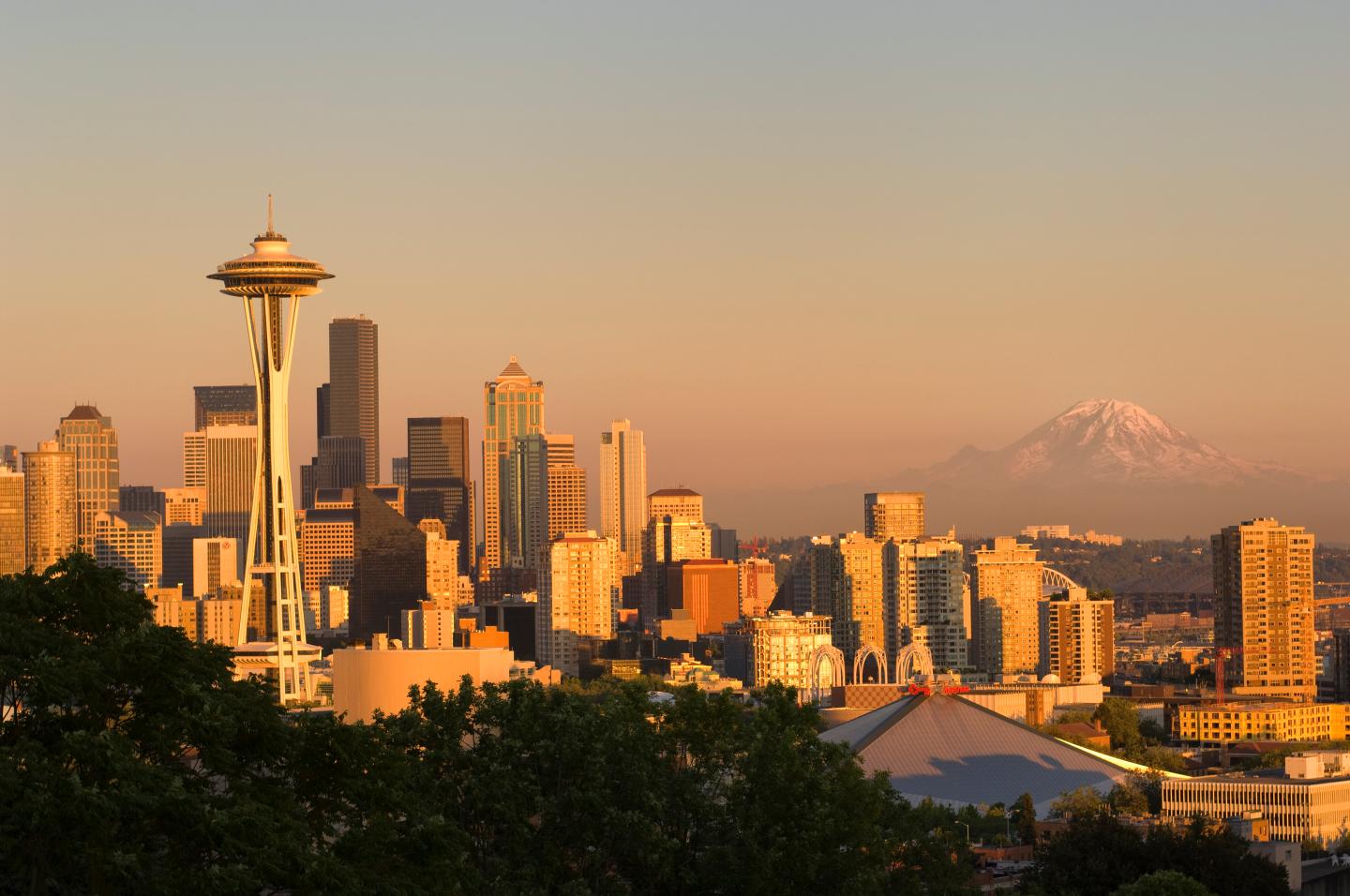 USA, Washington State, Seattle, Kerry Park, Seattle Skyline