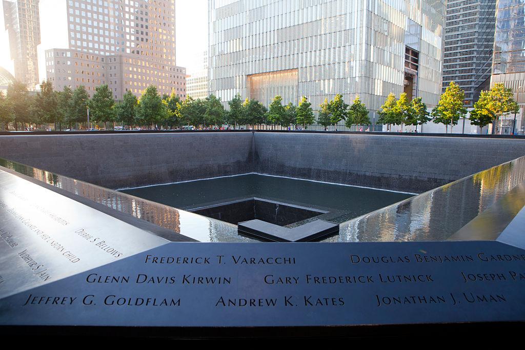 The 9/11 Memorial North Pool in lower Manhattan