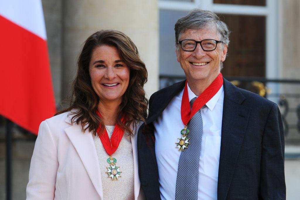 French President Receives Bill Gates, the co-Founder of the Microsoft Company At Elysee Palace
