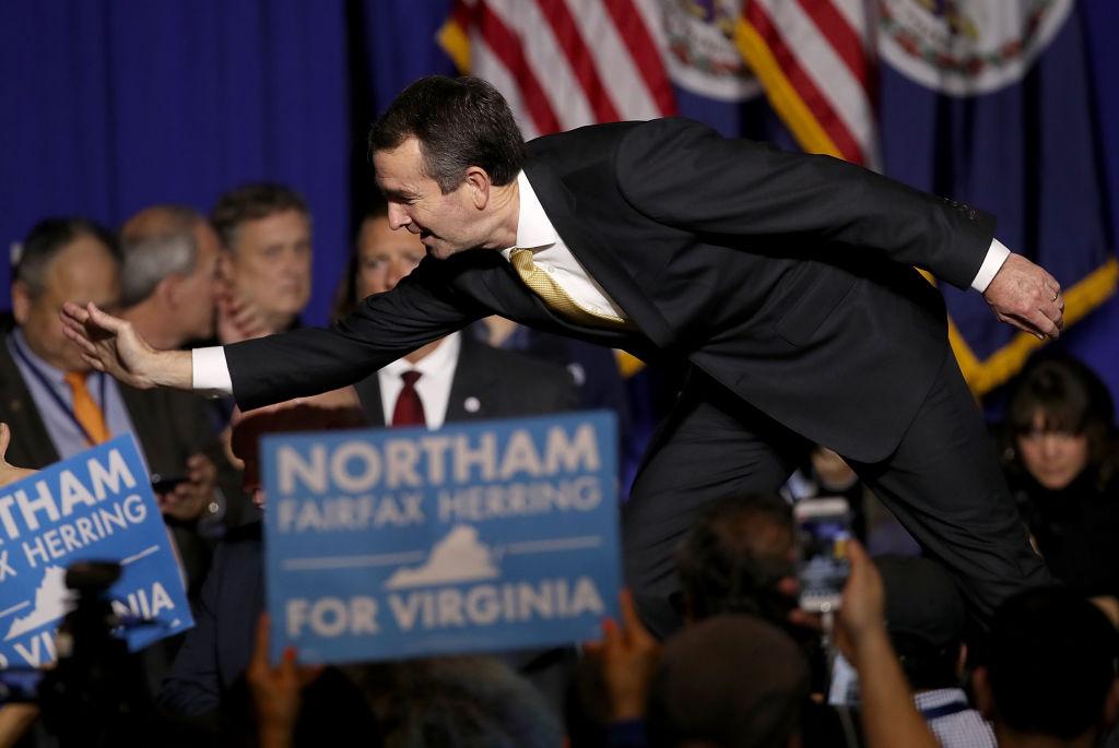 Virginia Gubernatorial Candidate Ralph Northam Holds Election Night Gathering In Fairfax, Virginia
