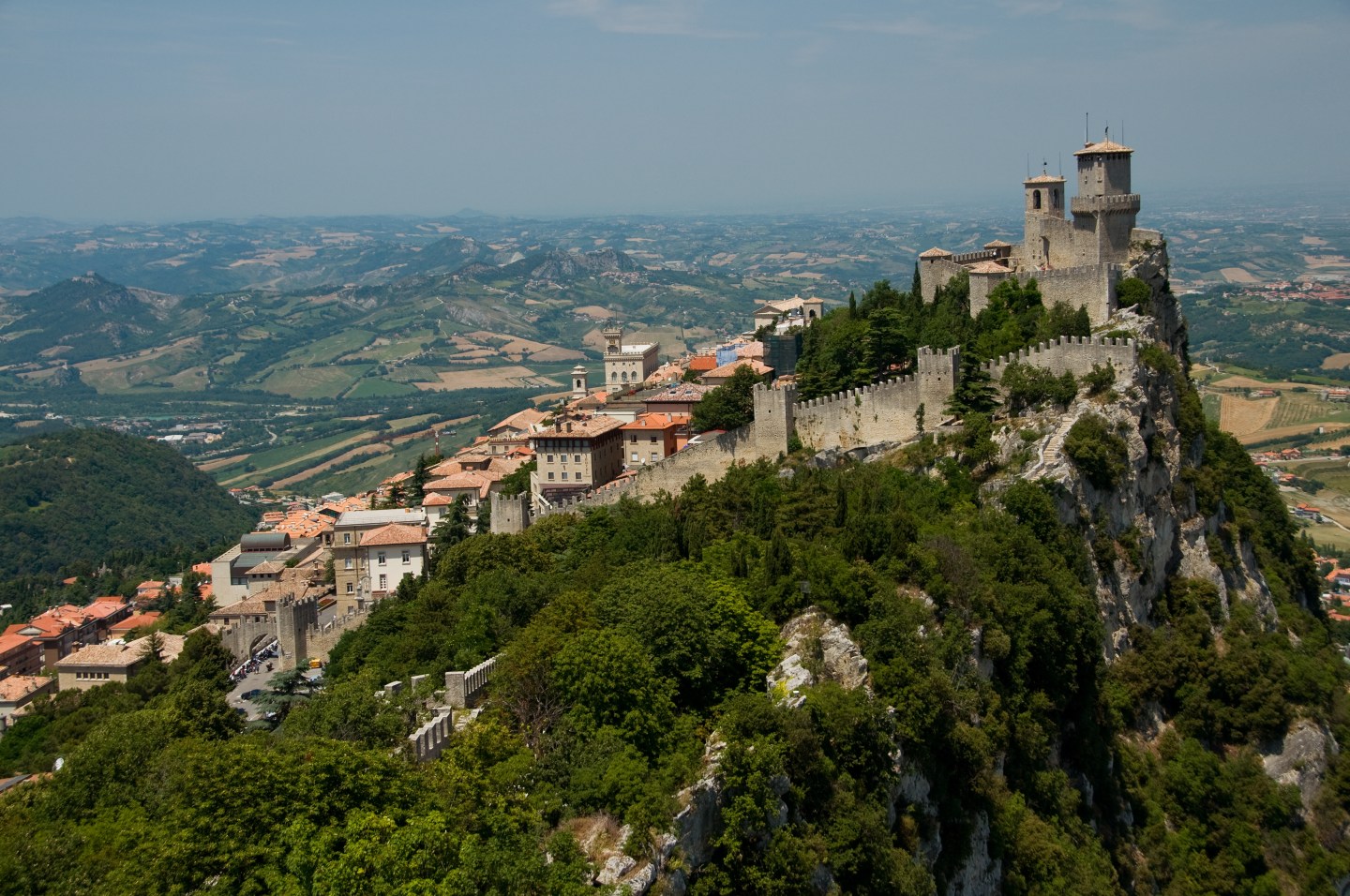 Old walls and town of San Marino