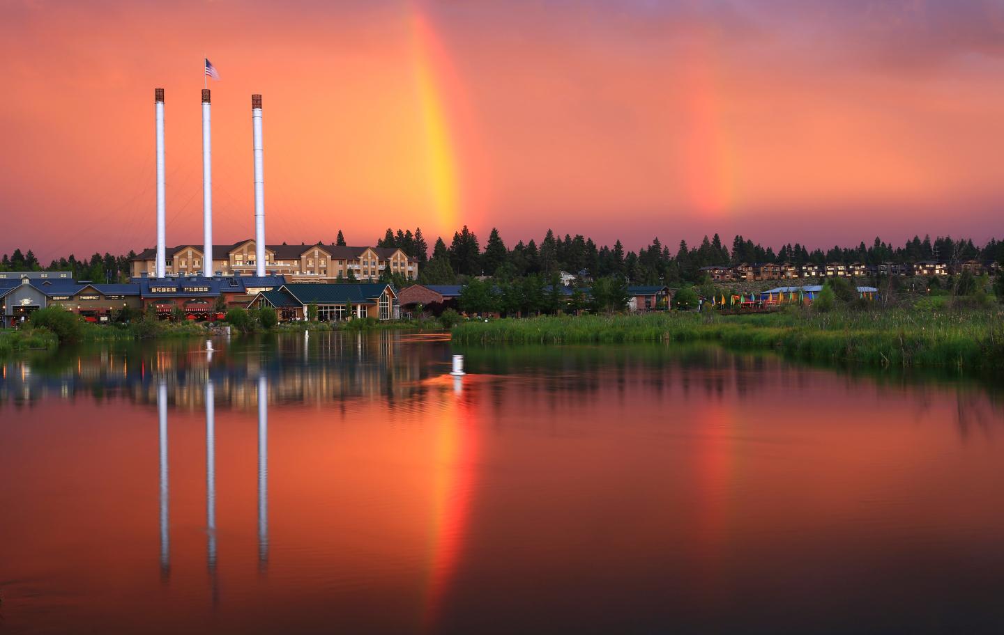 The Old Mill District in Bend, Oregon.