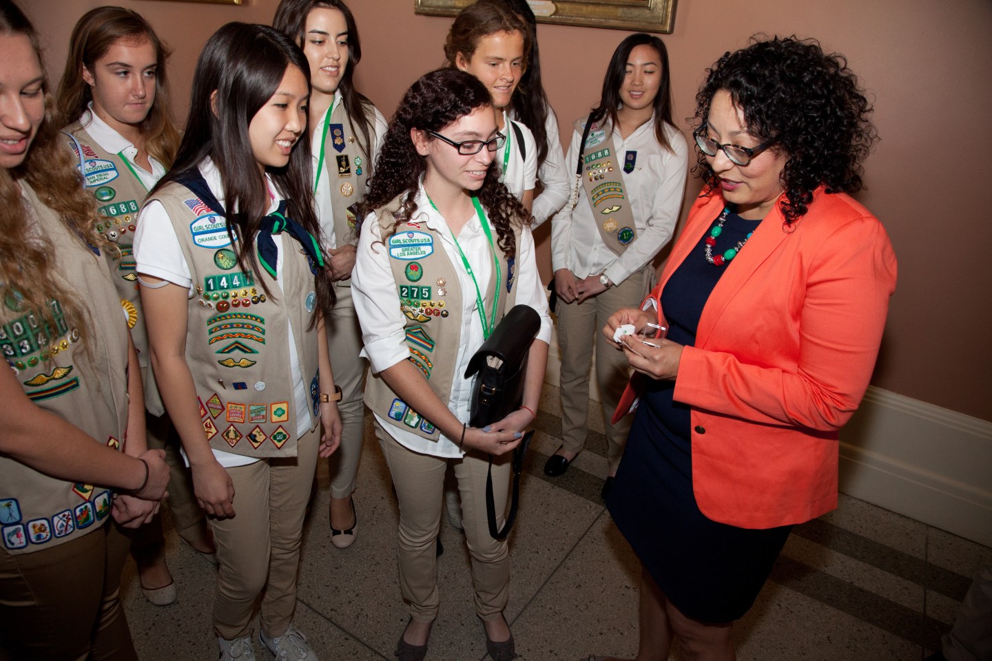 California Legislators Sign Proclamation In Sacramento, California Recognizing 100 Years Of The Gold Award, The Highest Rank In Girl Scouting