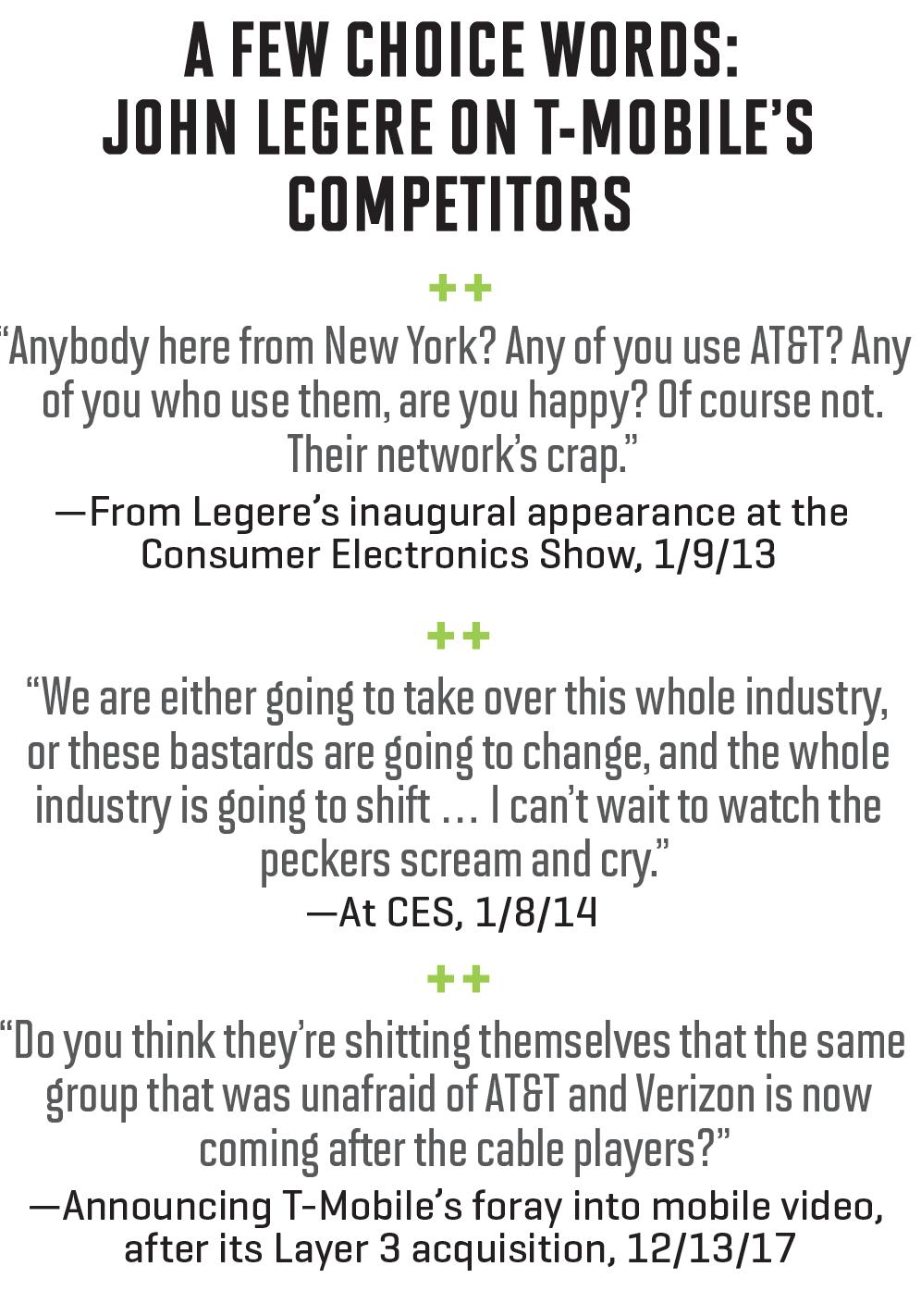 Legere on T-Mobile's competitors.
