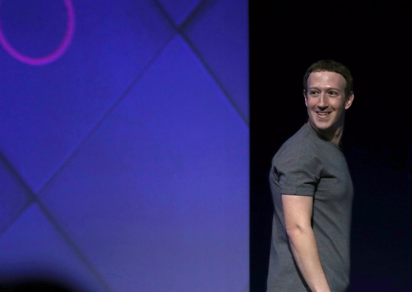 Facebook CEO Mark Zuckerberg delivers the keynote address at Facebook's F8 Developer Conference in San Jose, California.