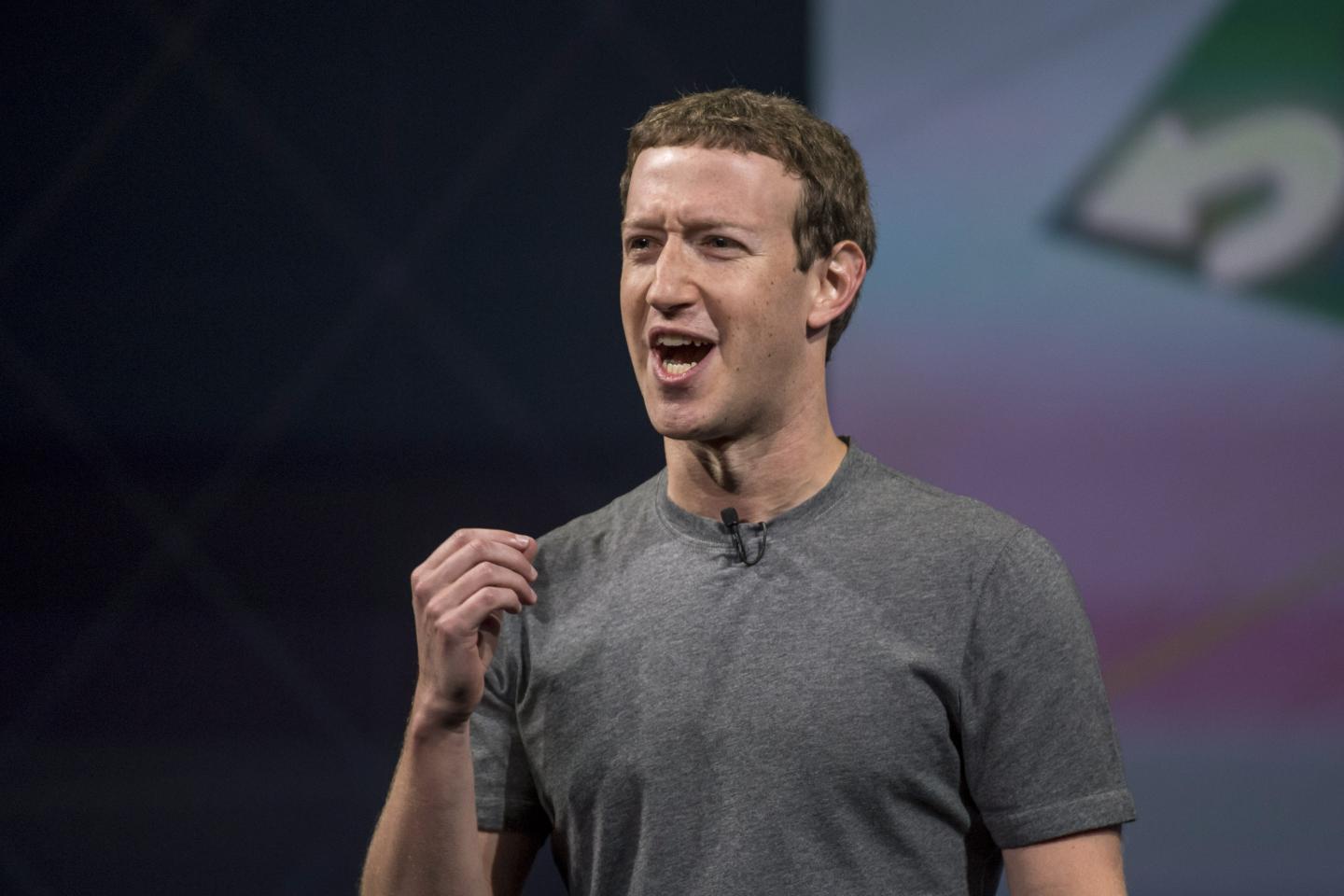 Facebook CEO Mark Zuckerberg speaks during the Oculus Connect 3 event in San Jose, California.