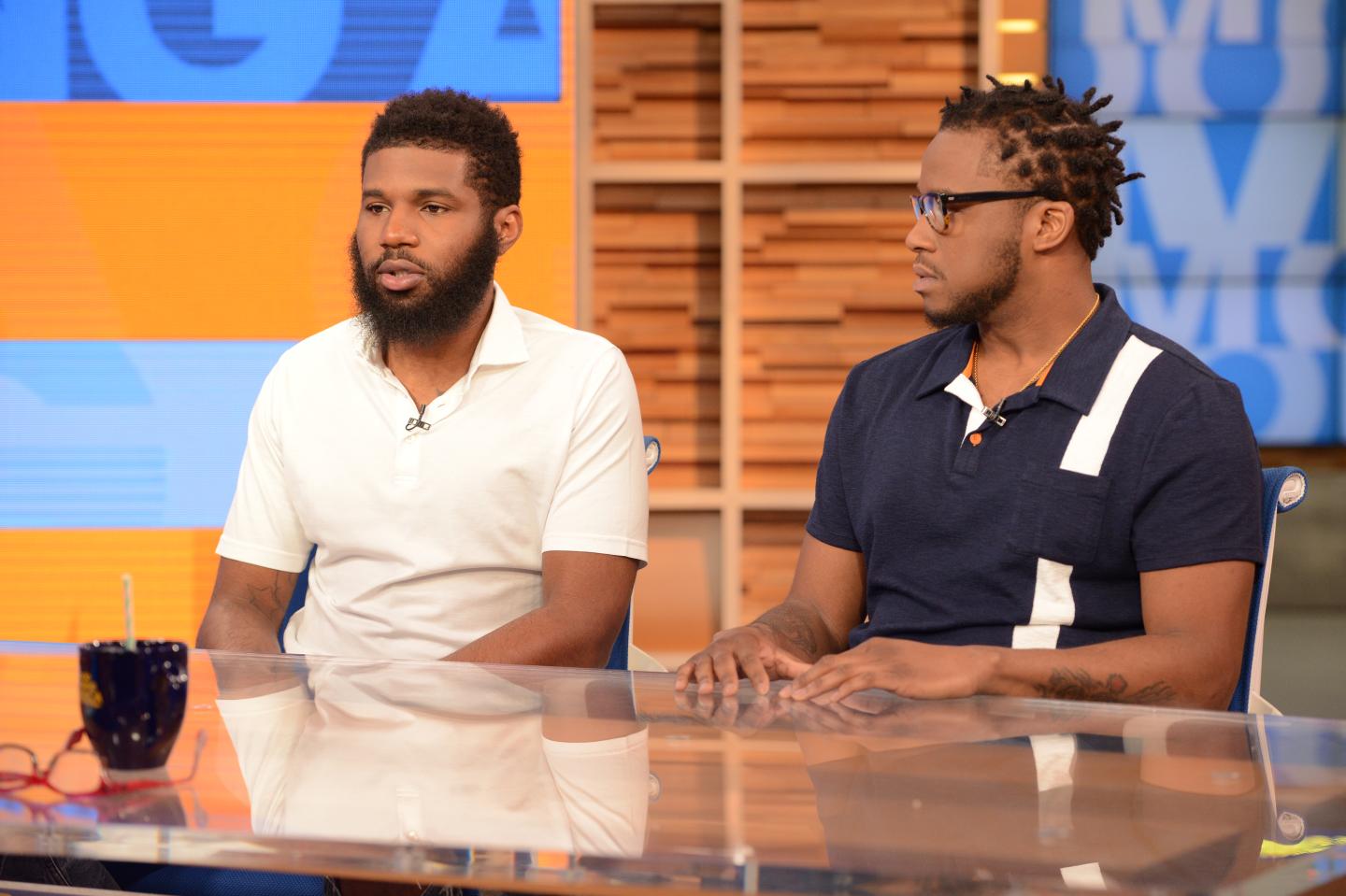 Rashon Nelson and Donte Robinson, the two men arrested at a Starbucks in Philadelphia, tell their story on "Good Morning America" on ABC.