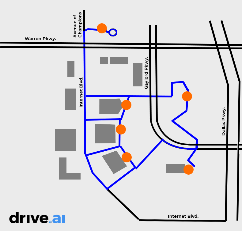 Drive.ai route map