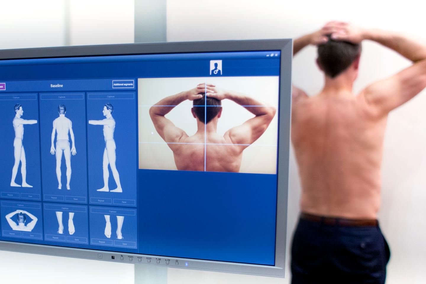 Male patient being examined in clinic