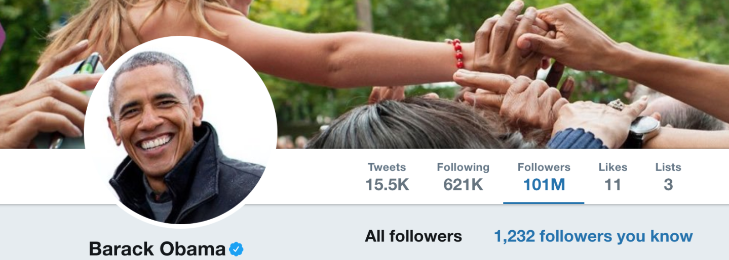 Obama's Twitter Following July 13