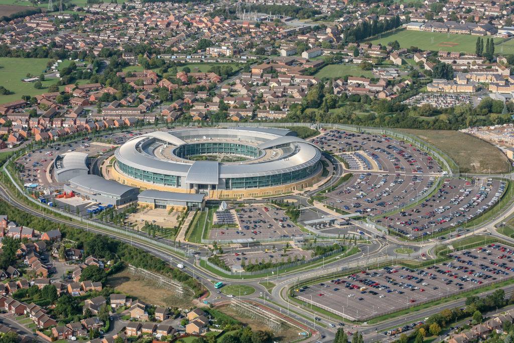 Aerial photograph of the GCHQ, Government Communications Headquarters.