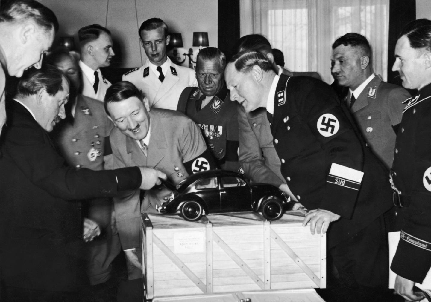 Adolf Hitler with Volkswagen Beetle