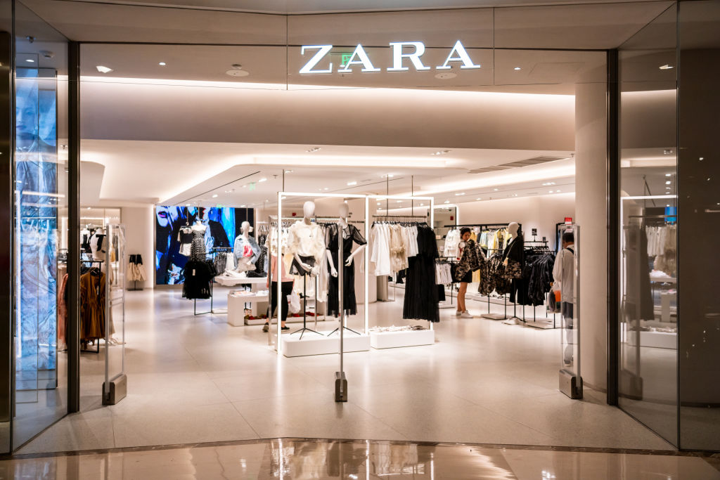 Doorway of Zara store in Shanghai