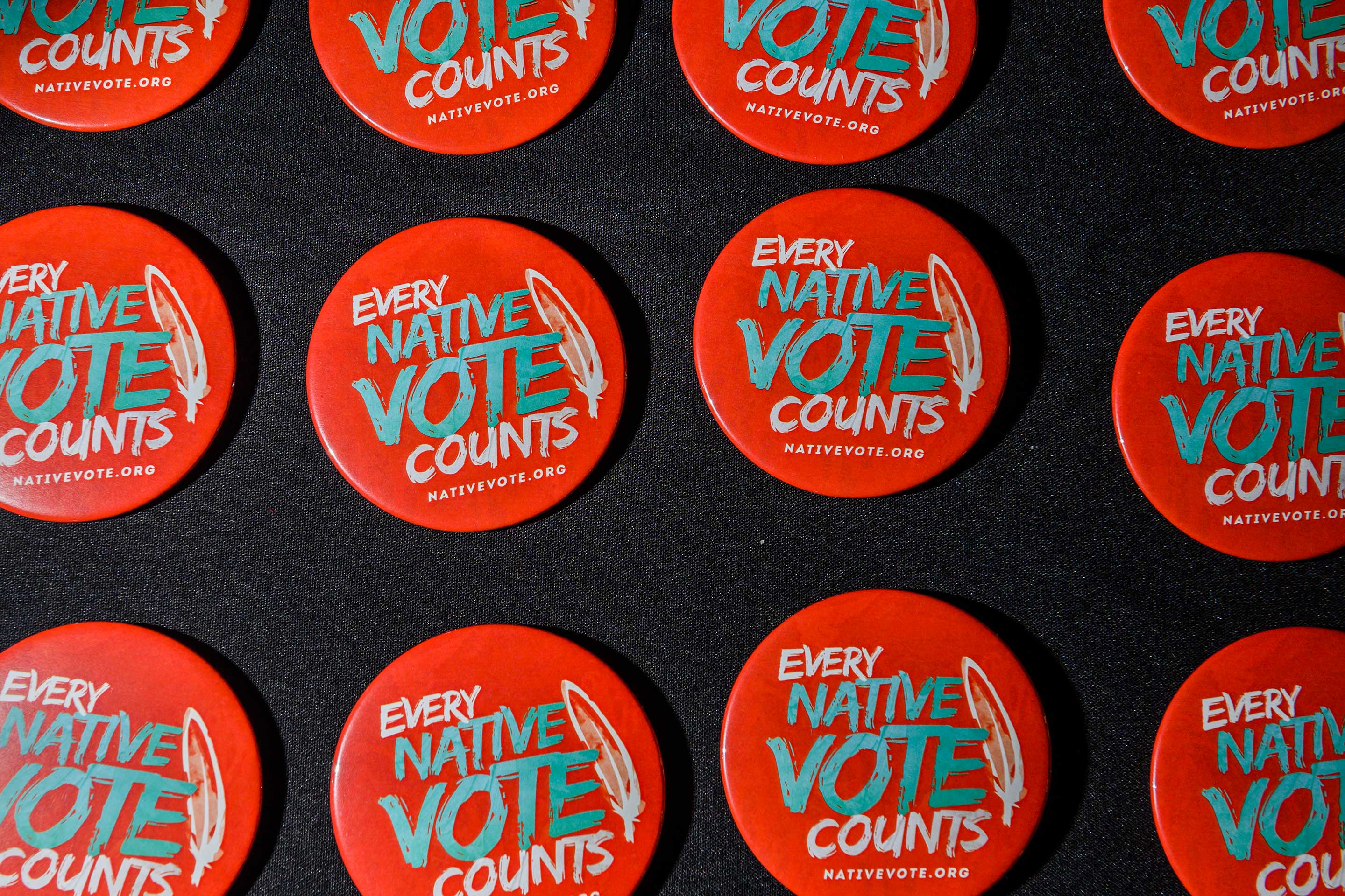 Native American Presidential Forum buttons