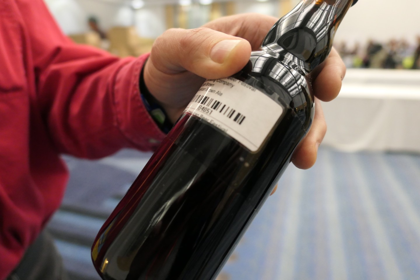 A Beer Bottle With a Unique Competition Barcode