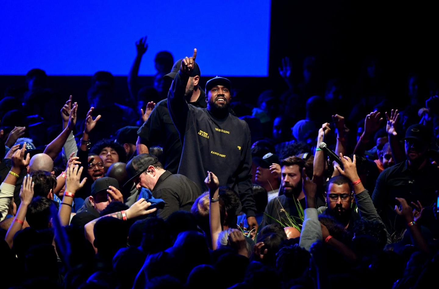 Kanye performing Jesus is king for web