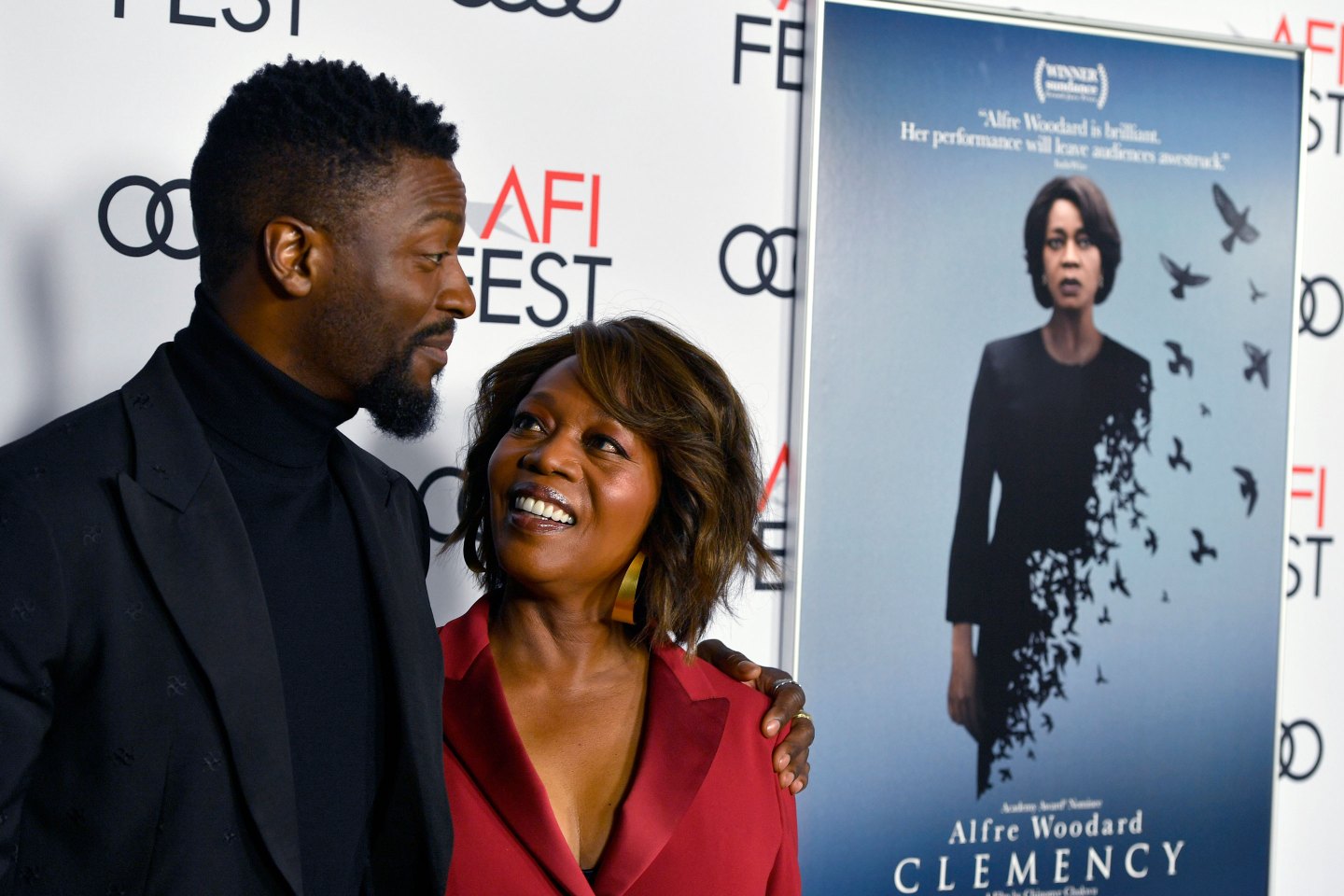 Aldis Hodge and Alfre Woodward