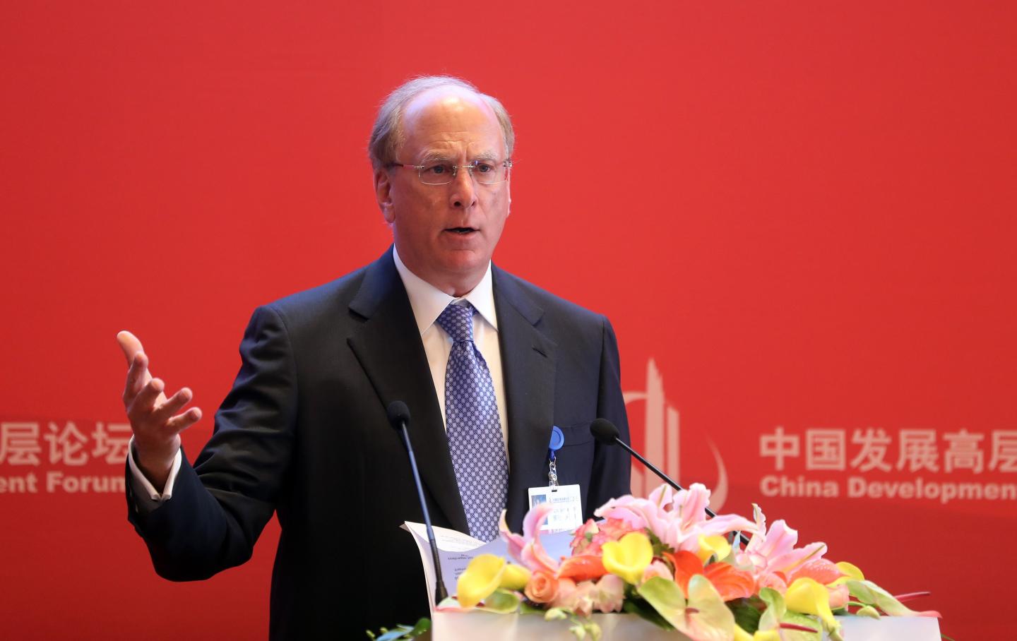 BEIJING, CHINA - MARCH 24: Laurence D. Fink, chairman and CEO of BlackRock, attends China Development Forum (CDF) 2018 at the Diaoyutai State Guesthouse on March 24, 2018 in Beijing, China. China Development Forum (CDF) 2018 is hosted by the Development Research Center of the State Council of China on March 24-26 in Beijing. (Photo by Zhang Yu/China News Service/Visual China Group via Getty Images)